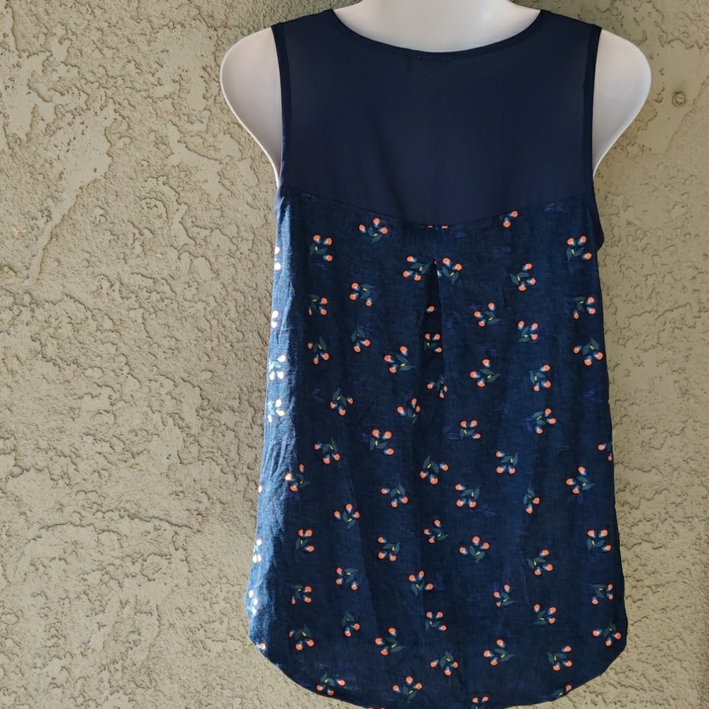 Anthropologie Akemi + kin floral keyhole tank top - Picture 5 of 8